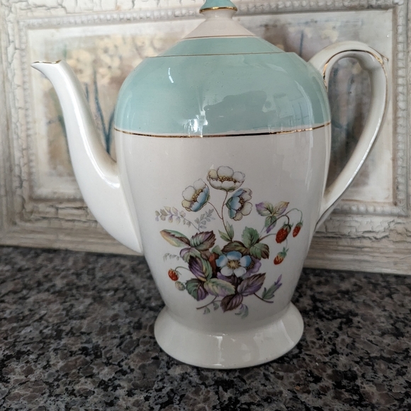 Strawberry Fair Crown Ducal Coffee or Tea Pot - Picture 2 of 5
